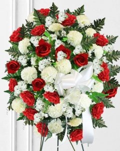 Red & White Sympathy Spray